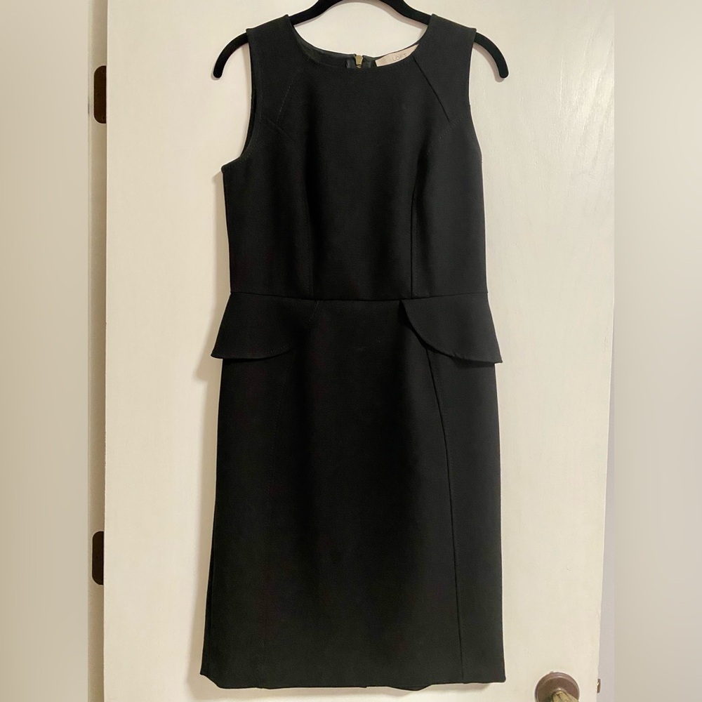 LOFT Elegant Black Sleeveless Mini Dress